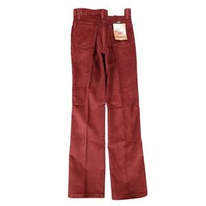 Maverick Corduroy Pants Boys 12 Slim Vintage Burgundy Straight Leg USA Deadstock
